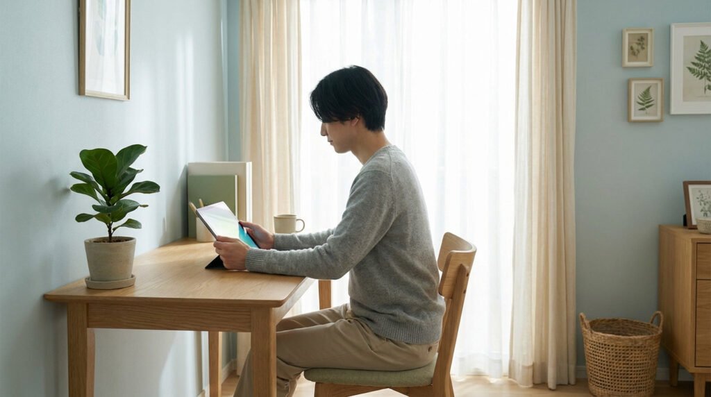 calm-focus-digital-task-review-at-home - Percvrance